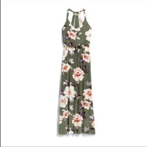COPY - Stitch Fix Olive Green Floral Maxi Dress Size XXL